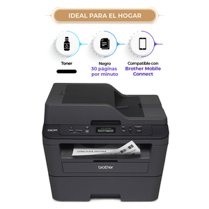 Impresora Multifuncional Láser Monocromática Brother DCP-L2540DW Blanco y Negro Wi-Fi Impresora Multifuncional Láser Monocromática Brother DCP-L2540DW Blanco y Negro Wi-Fi