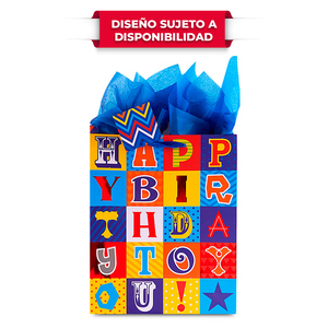 Bolsa de Regalo Mediana Flomo Cumpleaños Bolsa de Regalo Mediana Flomo Cumpleaños
