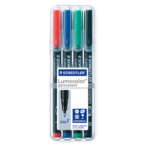 Rotuladores Permanentes Lumocolor Staedtler / 4 piezas Rotuladores Permanentes Lumocolor Staedtler / 4 piezas