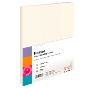 Hojas de Color Pochteca Pastel / Paquete 100 hojas / Carta / Crema / 75 gr Hojas de Color Pochteca Pastel / Paquete 100 hojas / Carta / Crema / 75 gr