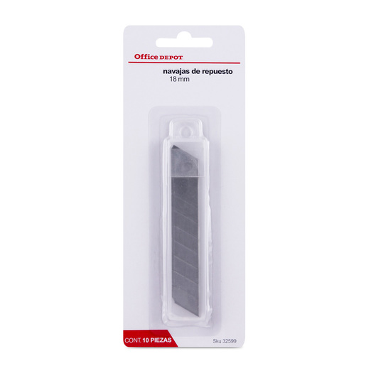 Cuchilla de Repuesto para Cutter Office Depot 18 mm 10 piezas