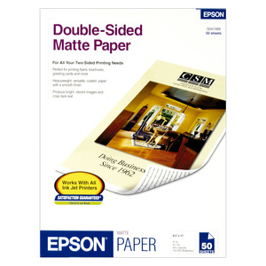 Papel Fotográfico Epson Mate Doble Cara S041568 / 50 hojas / Carta / 90 gr Papel Fotográfico Epson Mate Doble Cara S041568 / 50 hojas / Carta / 90 gr