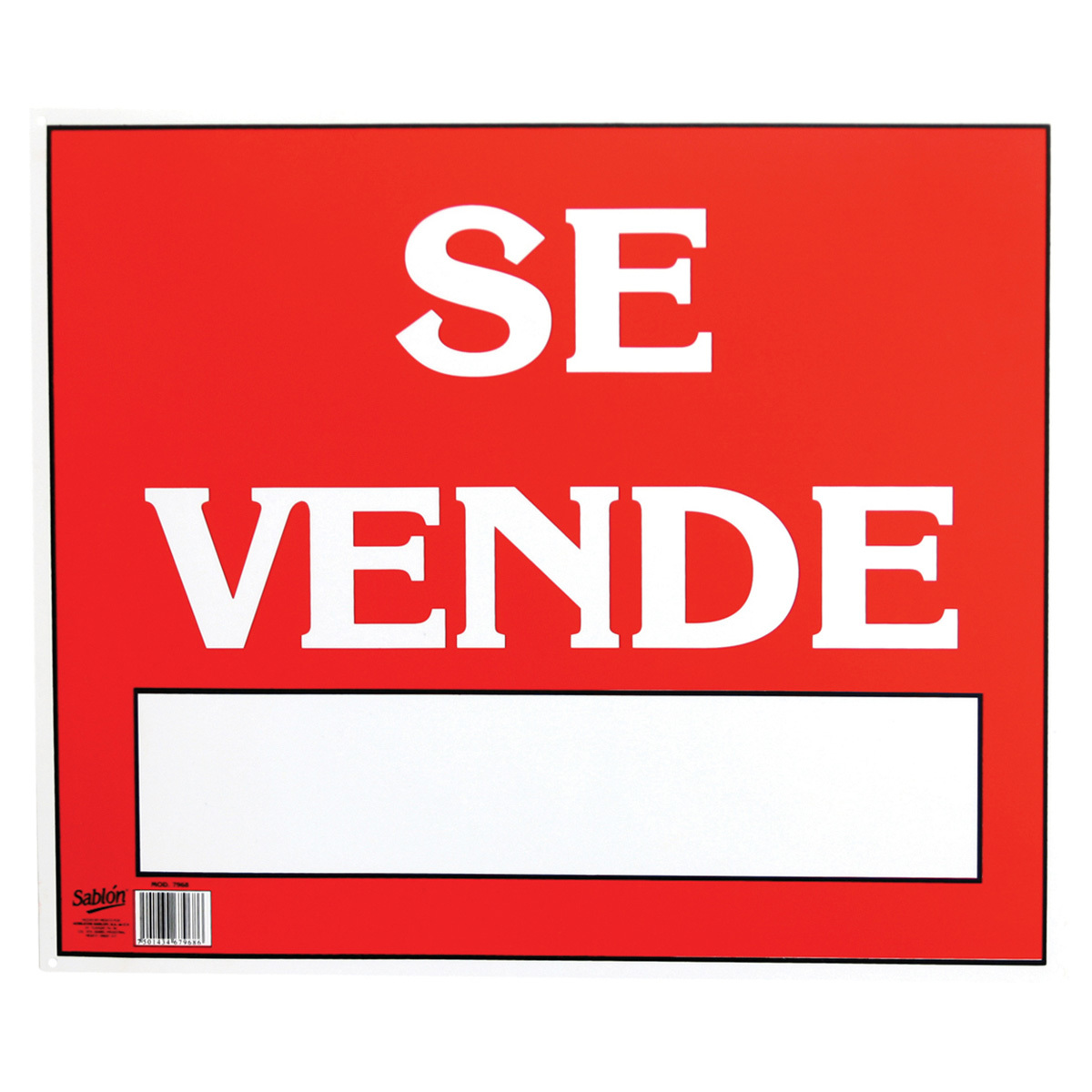 Letrero Se Vende Sablón 34 x 50 cm
