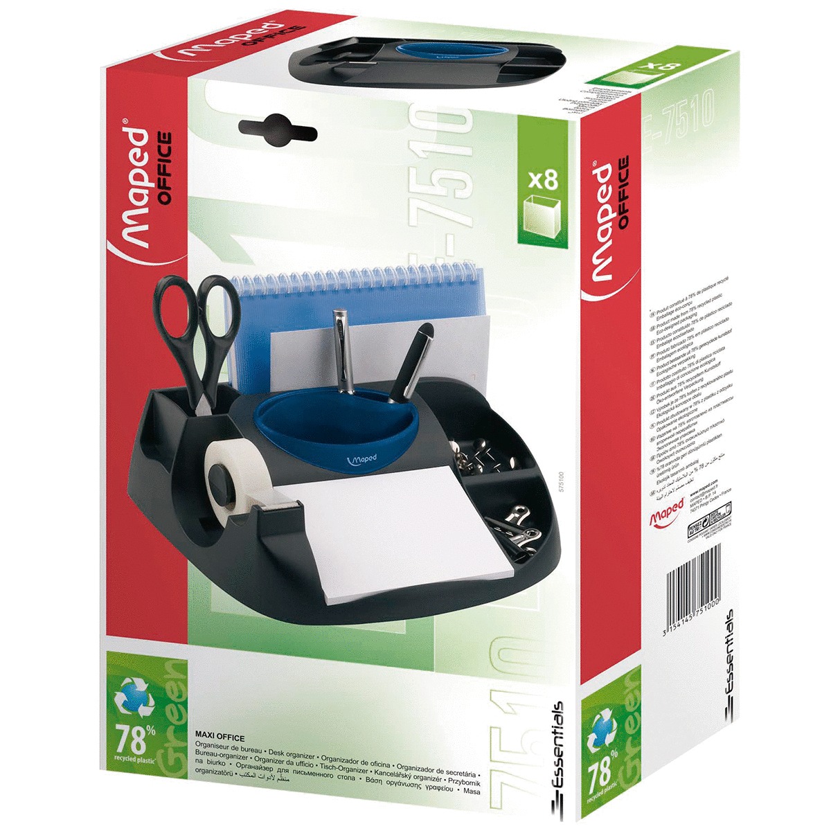 ORGANIZADOR DE ESCRITORIO MAPED E-7510 (NEGRO) | Office Depot Mexico