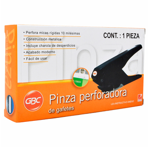 PERFORADORA DE GAFETES GBC (NEGRO, 1 PZA.) PERFORADORA DE GAFETES GBC (NEGRO, 1 PZA.)
