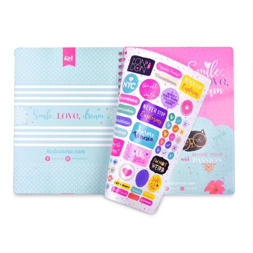 Cuaderno Profesional Norma Kiut Love Yourself Cuadro Grande 100 hojas