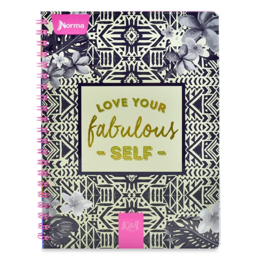 Cuaderno Profesional Norma Kiut Love Yourself Cuadro Grande 100 hojas
