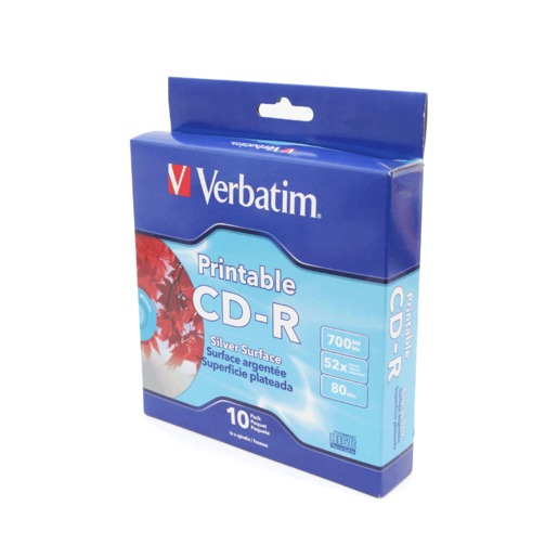 PAQUETE CD-R VERBATIM IMPRIMIBLE (700 MB, 10 PZA.)