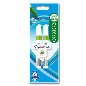 Corrector Líquido en Pluma Paper Mate Liquid Paper Mini / 3.5 ml / 2 piezas Corrector Líquido en Pluma Paper Mate Liquid Paper Mini / 3.5 ml / 2 piezas