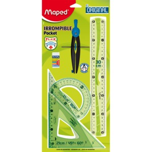 JUEGO DE GEOMETRIA FLEXIBLE MAPED POCKET (VERDE) JUEGO DE GEOMETRIA FLEXIBLE MAPED POCKET (VERDE)