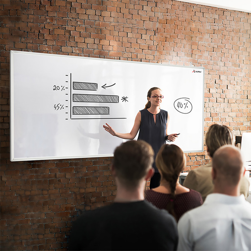 Pizarrón Metálico Alfra 120 x 240 cm Blanco