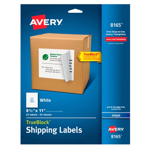 ETIQUETAS INKJET CARTA AVERY CON 25 PIEZAS