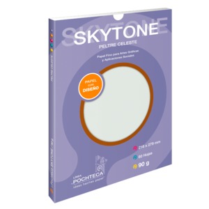 Papel con Diseño Pochteca Skytone / 60 hojas / Carta / Azul peltre celeste / 90 gr Papel con Diseño Pochteca Skytone / 60 hojas / Carta / Azul peltre celeste / 90 gr