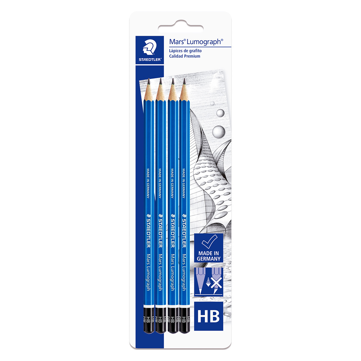 LAPICES DE DIBUJO PROFESIONALES STAEDTLER (4 PZS.) | Office Depot Mexico
