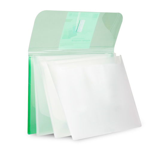 Archivero Abatible de Plástico con Broche de Velcro Carta Office Depot / 3 Divisiones / Colores Surtidos
