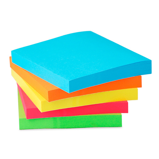 Notas Adhesivas Neón Office Depot / Colores surtidos / 7.6 x 7.6 cm / 500 hojas