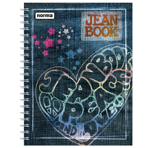 Cuaderno Profesional Norma Jean Book Denim Grafitti Cuadro Chico 100 hojas