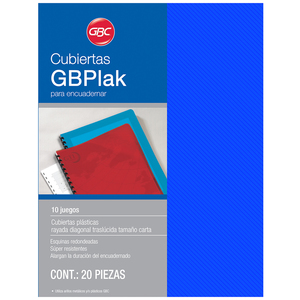 CUBIERTAS PLASTICAS GBPLAK RAYA (AZUL, 20 PZS.) CUBIERTAS PLASTICAS GBPLAK RAYA (AZUL, 20 PZS.)