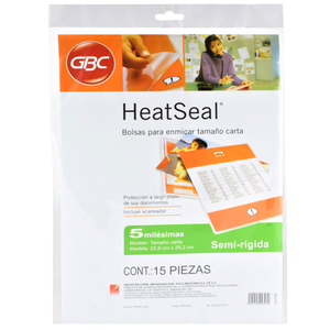MICA TERMICA CARTA GBC (15 PZS., 5 MIL) MICA TERMICA CARTA GBC (15 PZS., 5 MIL)