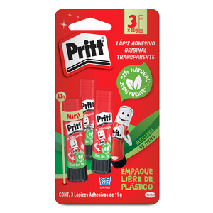 Lápiz Adhesivo Pritt 11 gr 3 piezas Lápiz Adhesivo Pritt 11 gr 3 piezas