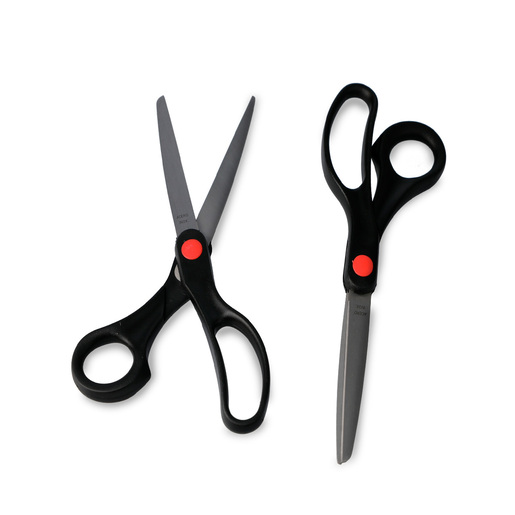 Tijeras de Corte Recto Red Top 20 cm Acero Inoxidable Negro 2 piezas