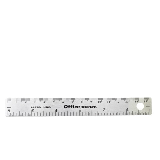 Regla de 15 cm Office Depot Acero Inoxidable
