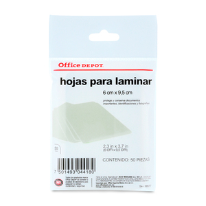 MICA TERMICA OFFICE DEPOT (50 PZAS., 6X5.9CM) MICA TERMICA OFFICE DEPOT (50 PZAS., 6X5.9CM)