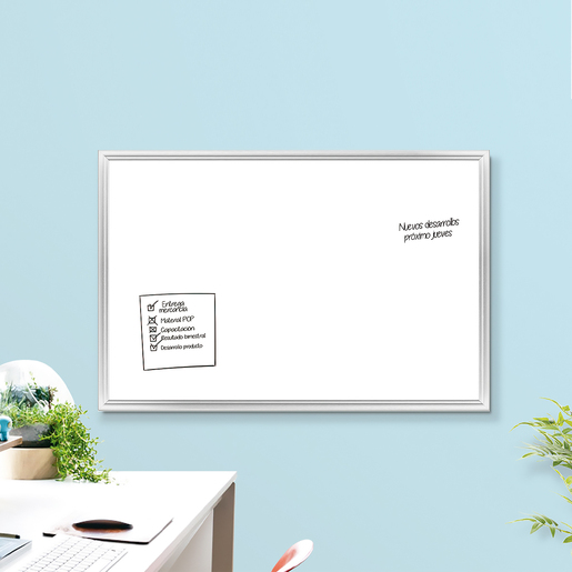 Pizarrón Blanco con Marco de Aluminio Office Depot / Polímero / 40 x 60 cm