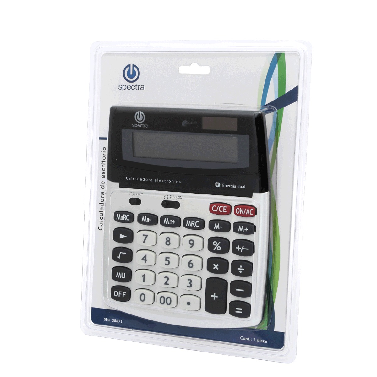 Calculadora Básica Spectra 12 dígitos Blanco | Office Depot Mexico