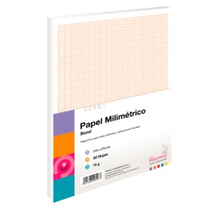 Papel Milimetrado Bond Pochteca / 50 hojas / Carta / Naranja Papel Milimetrado Bond Pochteca / 50 hojas / Carta / Naranja
