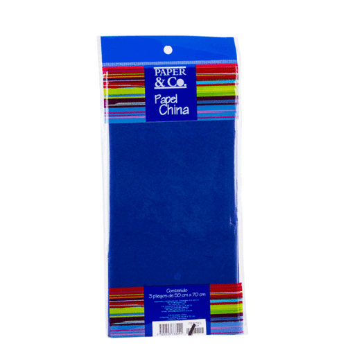Papel China Paper and Co. / Azul marino / 3 pliegos / 50 x 70 cm