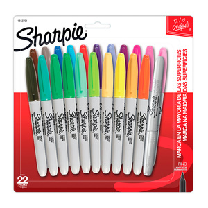 MARCADOR PERMANENTE SHARPIE (COLORES 22 PZS.) MARCADOR PERMANENTE SHARPIE (COLORES 22 PZS.)
