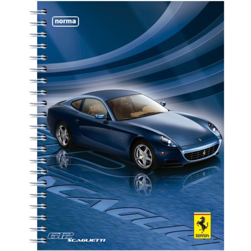 Cuaderno Profesional Norma Dura Book Ferrari Cuadro Grande 160 hojass