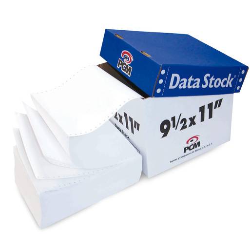 Papel Stock Forma Continua PCM DS00113000B / 3000 hojas / 1 tanto / Carta / Blanco
