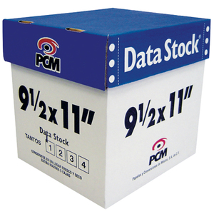 Papel Stock Forma Continua PCM DS00121500B / 1000 hojas / 3 tantos / Carta / Blanco