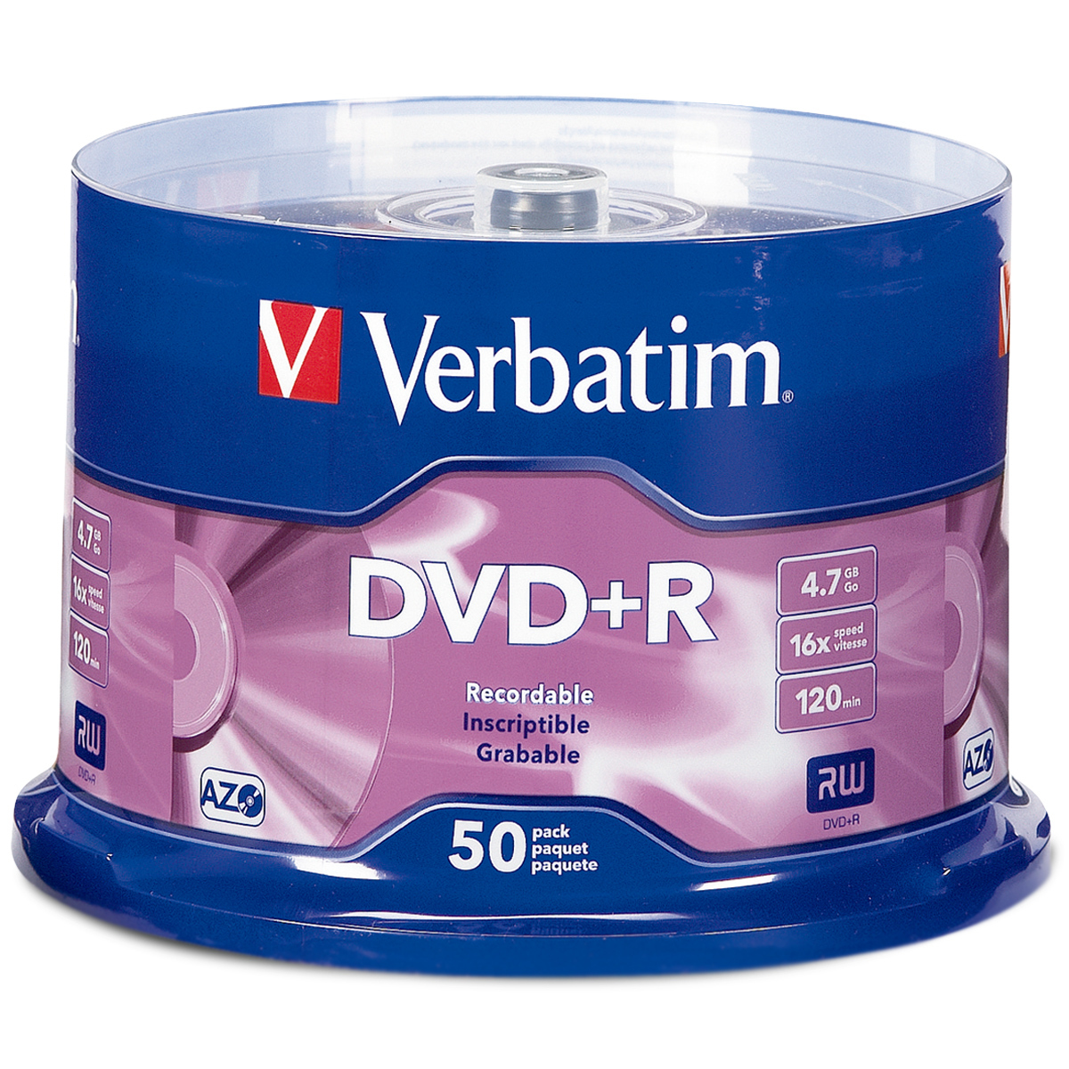 DVD+R Verbatim 95525 4.7 gb 16x 120 min. Empaque 50 piezas | Office ...