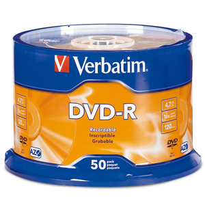 DVD-R Verbatim 4.7GB 50 piezas DVD-R Verbatim 4.7GB 50 piezas