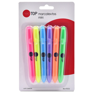 Marcatextos Red Top Punta Cincel Colores 6 piezas Marcatextos Red Top Punta Cincel Colores 6 piezas