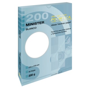 Papel Fino Pochteca Minister / 50 hojas / Carta / Blanco / 200 gr