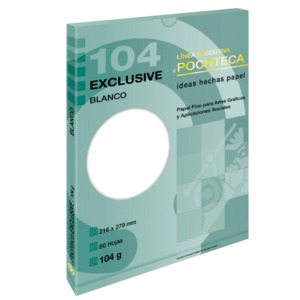 Papel Texturizado Pochteca Exclusive / 60 hojas / Carta / Blanco / 104 gr