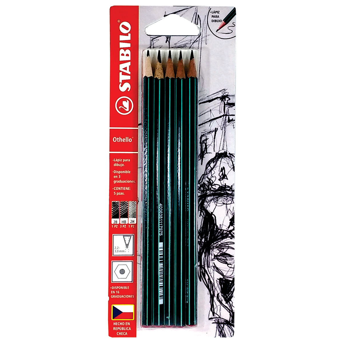 LAPIZ DE GRAFITO STABILO OTHELLO (VERDE, 5 PZS.) | Office Depot Mexico