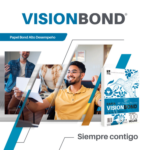 Papel Bond Carta Copamex Vision Bond / Paquete 100 hojas blancas