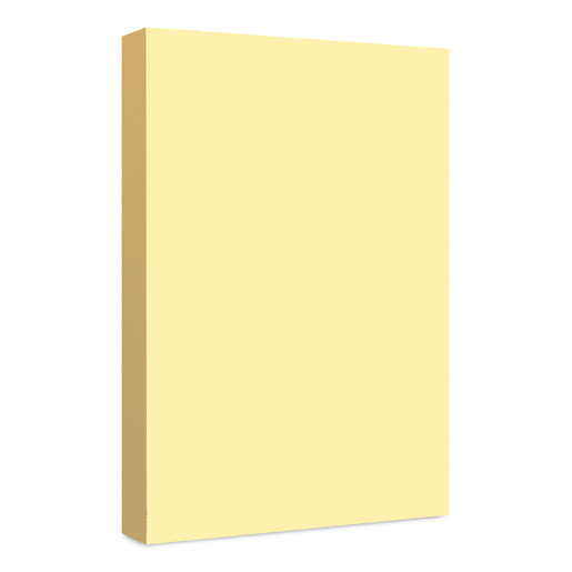 Hojas de Color Facia Pastel / Paquete 100 hojas / Carta / Amarillo pastel / 75 gr
