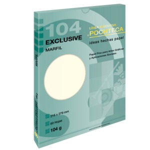 Papel Texturizado Pochteca Exclusive / 60 hojas / Carta / Marfil / 104 gr
