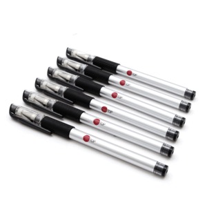 Plumas de Gel Red Top GA1089 / Punto extrafino / Tinta negra / 6 piezas Plumas de Gel Red Top GA1089 / Punto extrafino / Tinta negra / 6 piezas