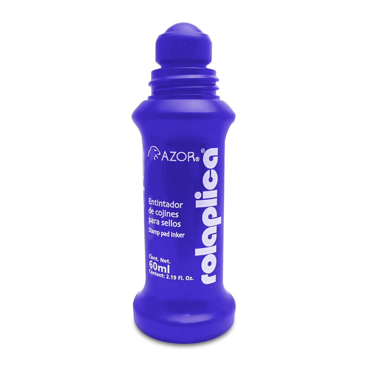 Tinta para Sellos Azor Rolaplica Azul 60 ml