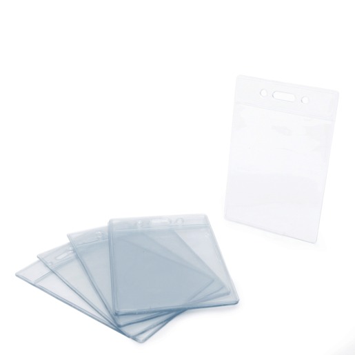 Portagafete de Plástico Vertical Office Depot / Transparente / 12 piezas