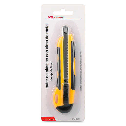 Cutter Profesional Plus Office 170 18 mm Amarillo/negro. Cutter . La  Superpapelería