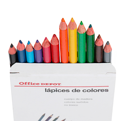 Lápices de Colores Redondos Office Depot 12 piezas