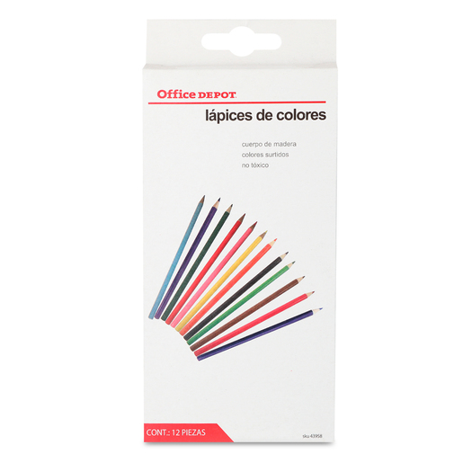 Lápices de Colores Redondos Office Depot / 12 piezas